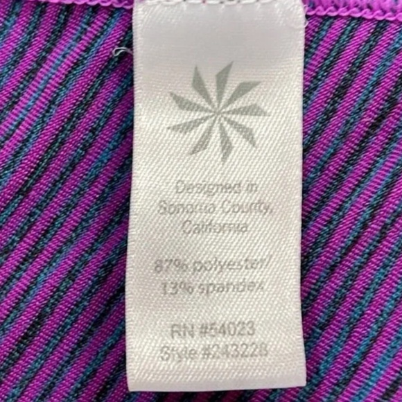 Athleta Racerback Tank Top Purple Striped (Size Small) - Picture 5 of 6